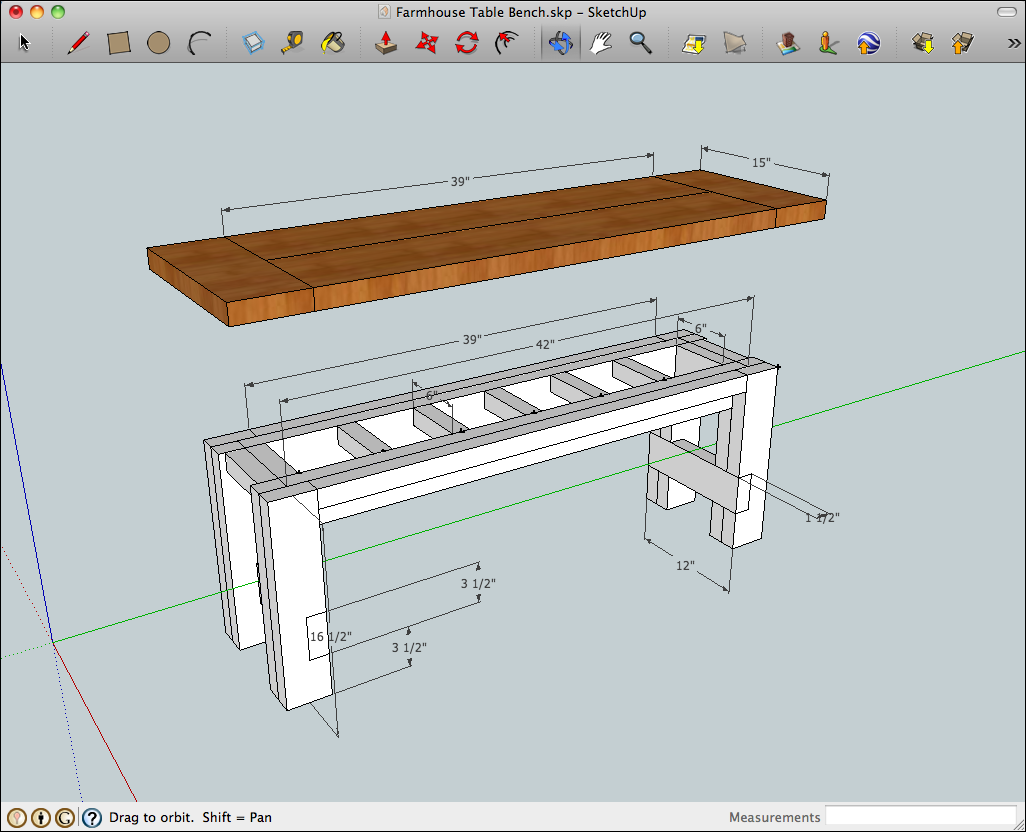 dining room table bench plans