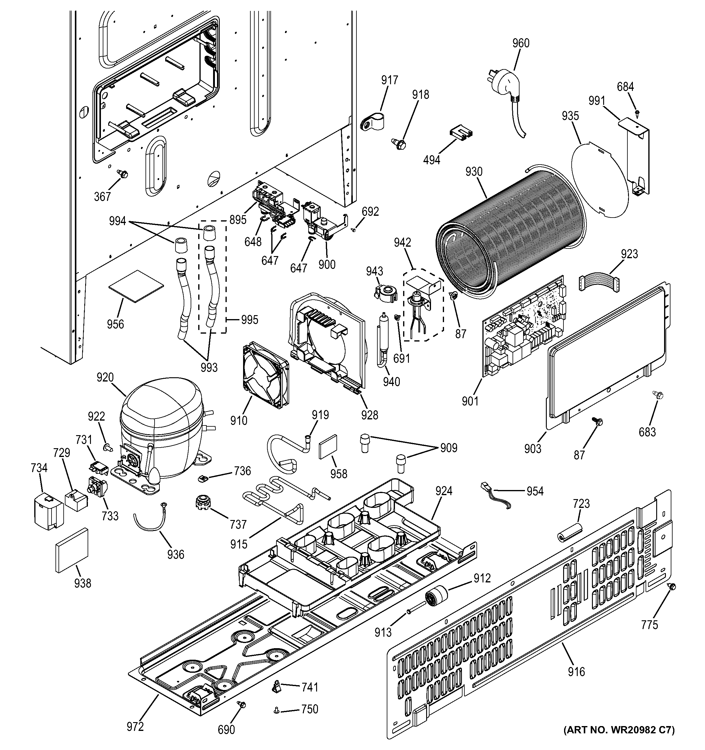 ge adora ice maker parts